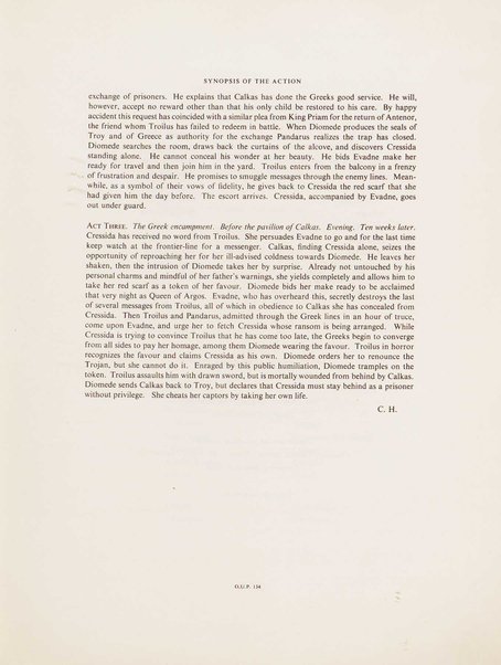Troilus and Cressida : opera in three acts / libretto by Christopher Hassall ; german translation by Ernst Roth ; music by William Walton