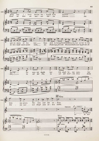 Troilus and Cressida : opera in three acts / libretto by Christopher Hassall ; german translation by Ernst Roth ; music by William Walton