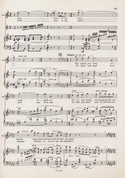 Troilus and Cressida : opera in three acts / libretto by Christopher Hassall ; german translation by Ernst Roth ; music by William Walton