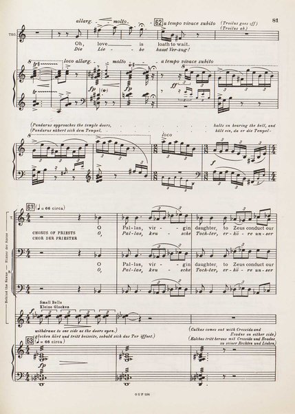 Troilus and Cressida : opera in three acts / libretto by Christopher Hassall ; german translation by Ernst Roth ; music by William Walton