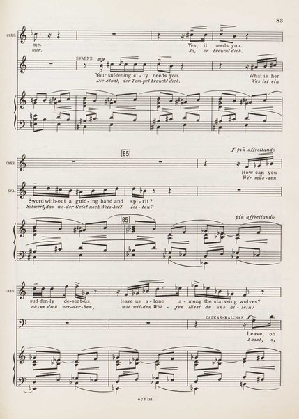 Troilus and Cressida : opera in three acts / libretto by Christopher Hassall ; german translation by Ernst Roth ; music by William Walton