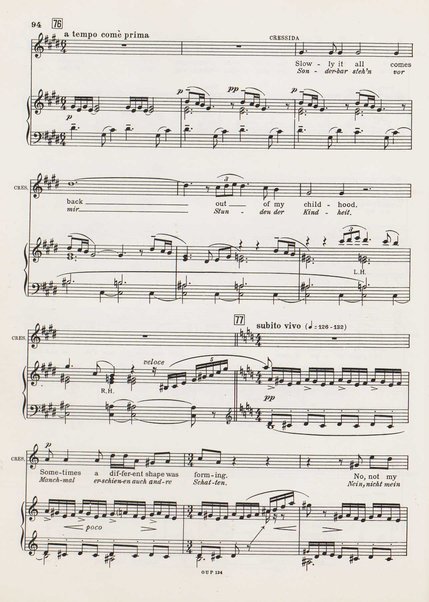 Troilus and Cressida : opera in three acts / libretto by Christopher Hassall ; german translation by Ernst Roth ; music by William Walton