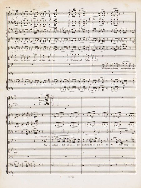 Euryanthe : grosse romantische Oper in drei Aufzügen / Dichtung von Helmine von Chezy ; geb: Freyinn von Klencke ; in Musik gesetzt von Carl Maria von Weber