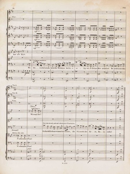 Euryanthe : grosse romantische Oper in drei Aufzügen / Dichtung von Helmine von Chezy ; geb: Freyinn von Klencke ; in Musik gesetzt von Carl Maria von Weber