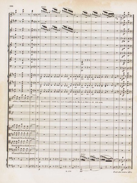 Euryanthe : grosse romantische Oper in drei Aufzügen / Dichtung von Helmine von Chezy ; geb: Freyinn von Klencke ; in Musik gesetzt von Carl Maria von Weber