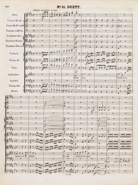 Euryanthe : grosse romantische Oper in drei Aufzügen / Dichtung von Helmine von Chezy ; geb: Freyinn von Klencke ; in Musik gesetzt von Carl Maria von Weber