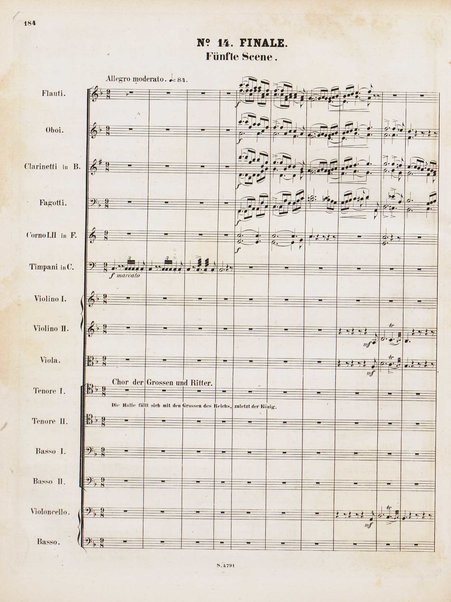 Euryanthe : grosse romantische Oper in drei Aufzügen / Dichtung von Helmine von Chezy ; geb: Freyinn von Klencke ; in Musik gesetzt von Carl Maria von Weber