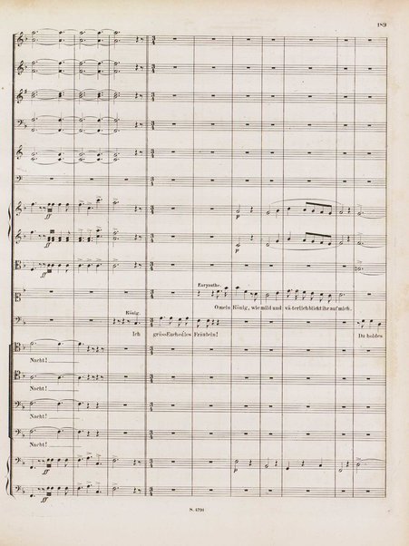 Euryanthe : grosse romantische Oper in drei Aufzügen / Dichtung von Helmine von Chezy ; geb: Freyinn von Klencke ; in Musik gesetzt von Carl Maria von Weber