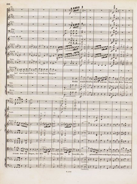 Euryanthe : grosse romantische Oper in drei Aufzügen / Dichtung von Helmine von Chezy ; geb: Freyinn von Klencke ; in Musik gesetzt von Carl Maria von Weber