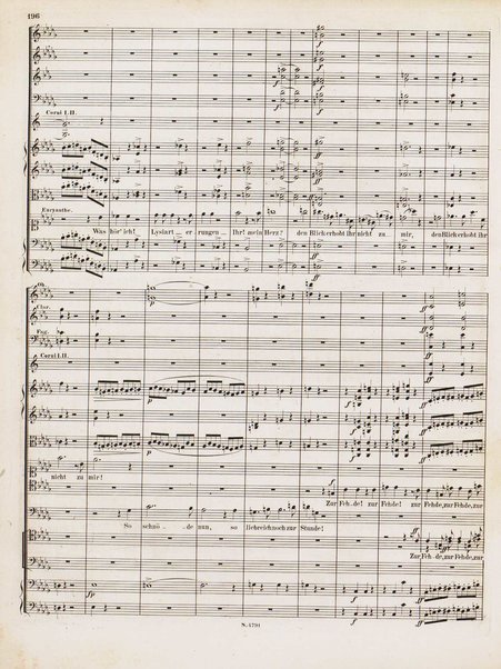 Euryanthe : grosse romantische Oper in drei Aufzügen / Dichtung von Helmine von Chezy ; geb: Freyinn von Klencke ; in Musik gesetzt von Carl Maria von Weber