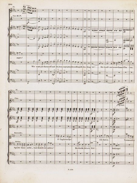 Euryanthe : grosse romantische Oper in drei Aufzügen / Dichtung von Helmine von Chezy ; geb: Freyinn von Klencke ; in Musik gesetzt von Carl Maria von Weber