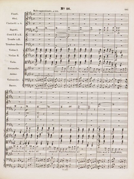 Euryanthe : grosse romantische Oper in drei Aufzügen / Dichtung von Helmine von Chezy ; geb: Freyinn von Klencke ; in Musik gesetzt von Carl Maria von Weber