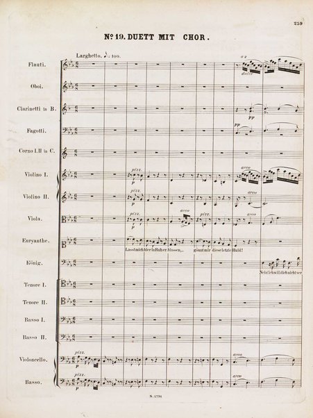 Euryanthe : grosse romantische Oper in drei Aufzügen / Dichtung von Helmine von Chezy ; geb: Freyinn von Klencke ; in Musik gesetzt von Carl Maria von Weber