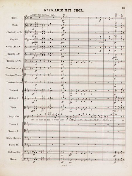 Euryanthe : grosse romantische Oper in drei Aufzügen / Dichtung von Helmine von Chezy ; geb: Freyinn von Klencke ; in Musik gesetzt von Carl Maria von Weber