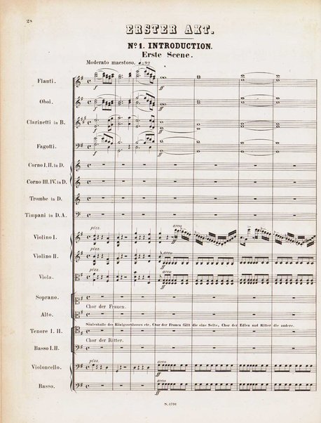 Euryanthe : grosse romantische Oper in drei Aufzügen / Dichtung von Helmine von Chezy ; geb: Freyinn von Klencke ; in Musik gesetzt von Carl Maria von Weber