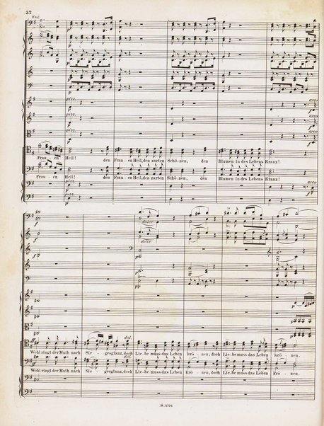 Euryanthe : grosse romantische Oper in drei Aufzügen / Dichtung von Helmine von Chezy ; geb: Freyinn von Klencke ; in Musik gesetzt von Carl Maria von Weber