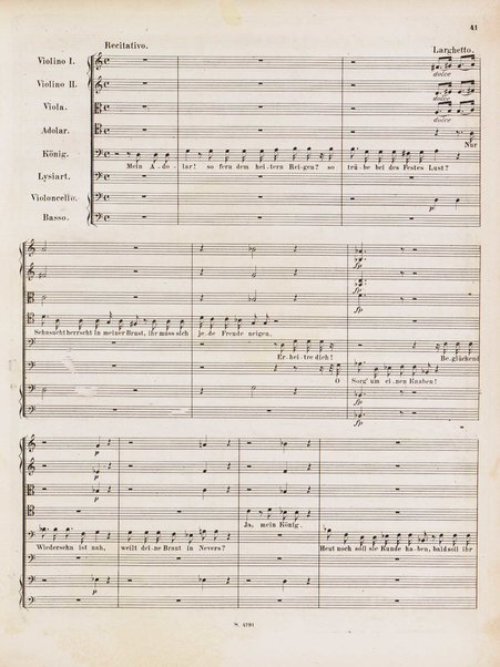 Euryanthe : grosse romantische Oper in drei Aufzügen / Dichtung von Helmine von Chezy ; geb: Freyinn von Klencke ; in Musik gesetzt von Carl Maria von Weber