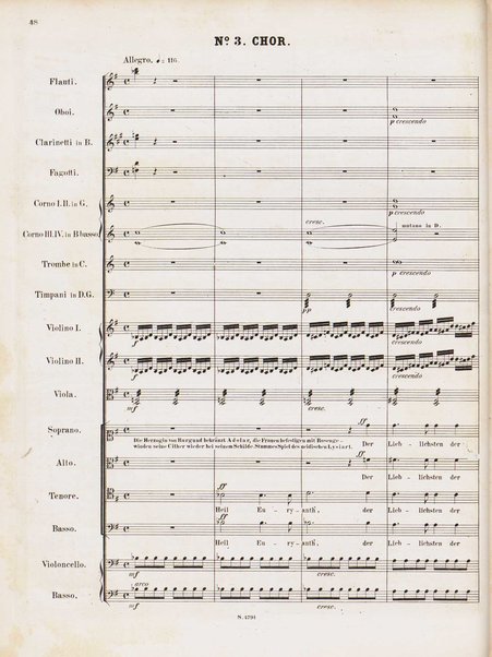 Euryanthe : grosse romantische Oper in drei Aufzügen / Dichtung von Helmine von Chezy ; geb: Freyinn von Klencke ; in Musik gesetzt von Carl Maria von Weber