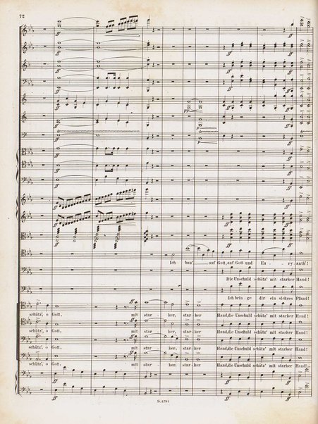 Euryanthe : grosse romantische Oper in drei Aufzügen / Dichtung von Helmine von Chezy ; geb: Freyinn von Klencke ; in Musik gesetzt von Carl Maria von Weber