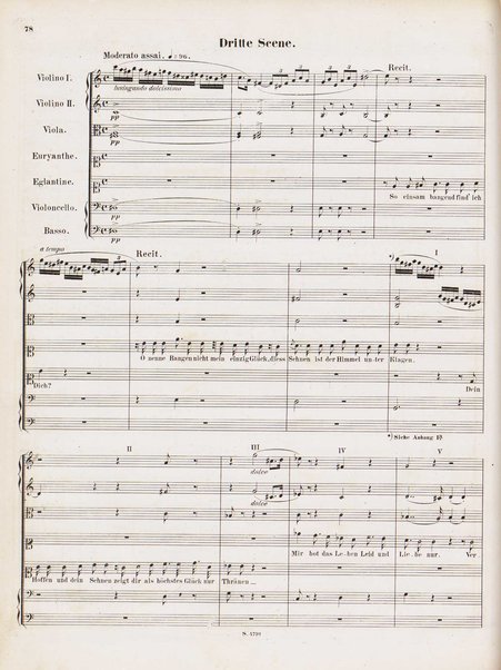 Euryanthe : grosse romantische Oper in drei Aufzügen / Dichtung von Helmine von Chezy ; geb: Freyinn von Klencke ; in Musik gesetzt von Carl Maria von Weber