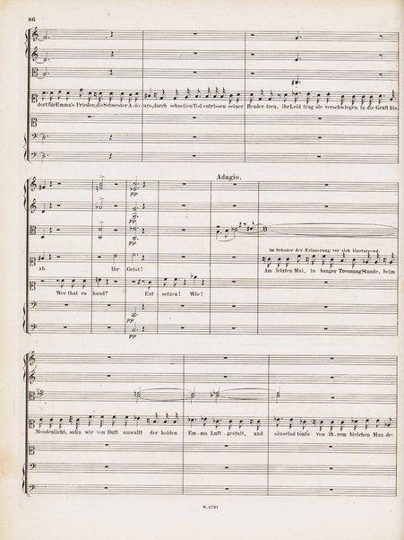 Euryanthe : grosse romantische Oper in drei Aufzügen / Dichtung von Helmine von Chezy ; geb: Freyinn von Klencke ; in Musik gesetzt von Carl Maria von Weber