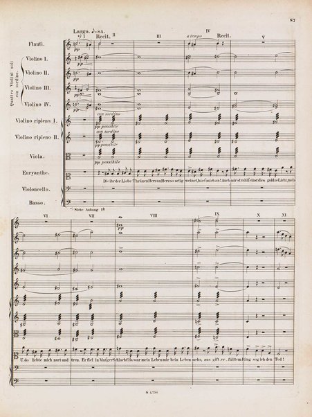 Euryanthe : grosse romantische Oper in drei Aufzügen / Dichtung von Helmine von Chezy ; geb: Freyinn von Klencke ; in Musik gesetzt von Carl Maria von Weber