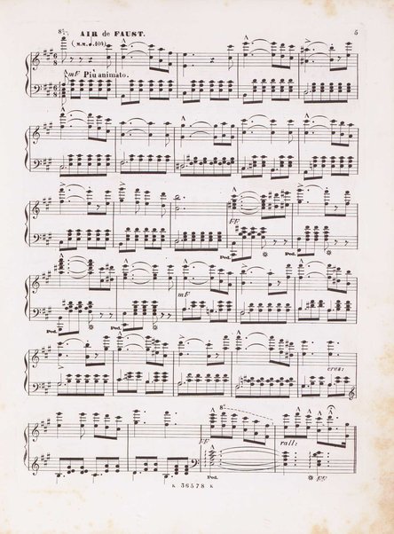 Souvenirs de Faust de Gounod pour piano : op. 179 / par Henri Rosellen