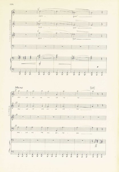 La croce deserta : lauda drammatica in un atto / di Tullio Pinelli (dalla novella Peste a Bergamo tratta dal volume: "La signora Fönss" di J. P. Jacobsen) ; musica di Sandro Fuga