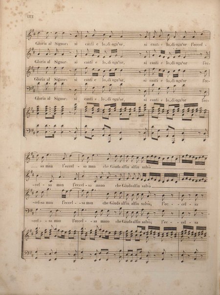 Gli oppressi liberati o sia Giuda Maccabeo : oratorio sacro / posta [!] in musica nell'anno 1746 da G. F. Handel ; tradotto in versi italiani e ridotto per il piano-forte dal B. L. C