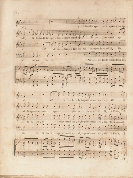 Gli oppressi liberati o sia Giuda Maccabeo : oratorio sacro / posta [!] in musica nell'anno 1746 da G. F. Handel ; tradotto in versi italiani e ridotto per il piano-forte dal B. L. C