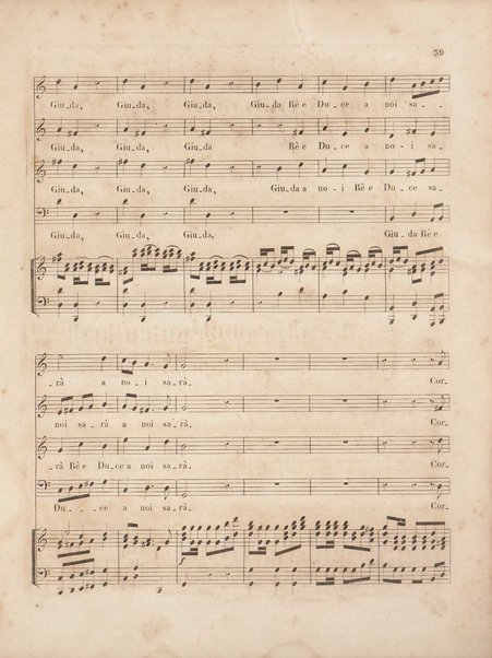 Gli oppressi liberati o sia Giuda Maccabeo : oratorio sacro / posta [!] in musica nell'anno 1746 da G. F. Handel ; tradotto in versi italiani e ridotto per il piano-forte dal B. L. C