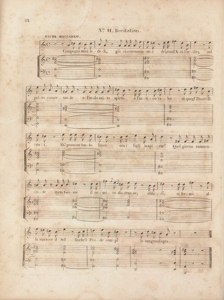 Gli oppressi liberati o sia Giuda Maccabeo : oratorio sacro / posta [!] in musica nell'anno 1746 da G. F. Handel ; tradotto in versi italiani e ridotto per il piano-forte dal B. L. C