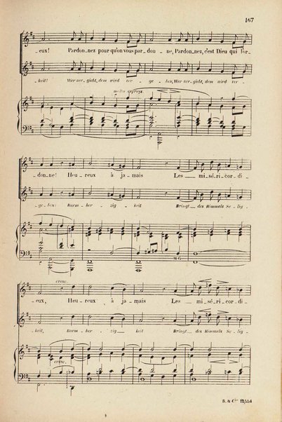 Les beatitudes : d'après l'Évangile / poëme de madame Colomb et traduction allemande de G. Fr. Reiss ; musique de César Franck