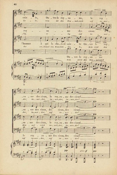 Les beatitudes : d'après l'Évangile / poëme de madame Colomb et traduction allemande de G. Fr. Reiss ; musique de César Franck