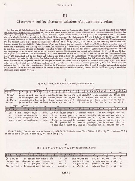 Balladen, Rondeaux und Virelais. 1