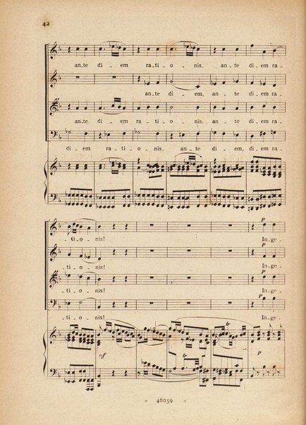 Requiem a quattro voci / di W. A. Mozart