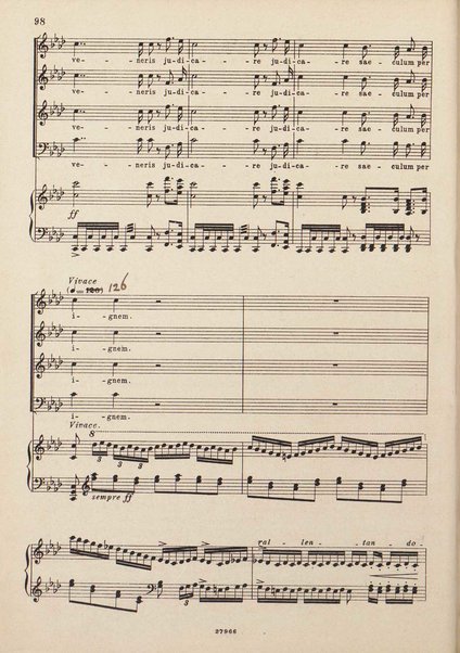 Messa da requiem a coro misto, baritono e orchestra / composta da G. Sgambati