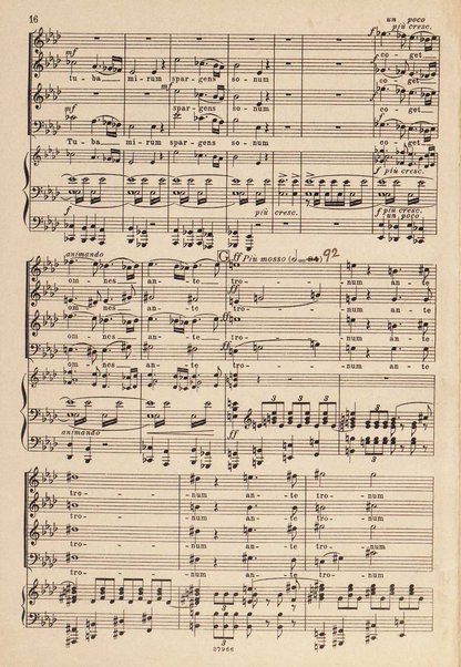 Messa da requiem a coro misto, baritono e orchestra / composta da G. Sgambati