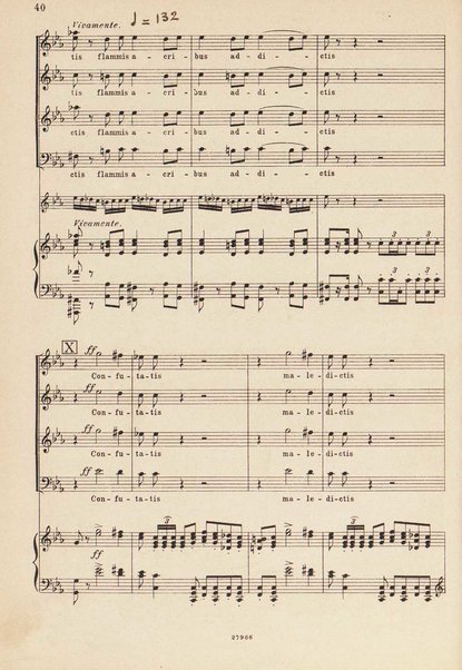 Messa da requiem a coro misto, baritono e orchestra / composta da G. Sgambati