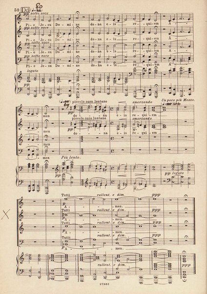 Messa da requiem a coro misto, baritono e orchestra / composta da G. Sgambati