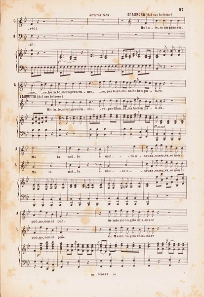 Giannina e Bernardone : dramma giocoso in due atti / musica di Domenico Cimarosa ; riduzione [per canto e pianoforte] del marchese F. D'Arcais