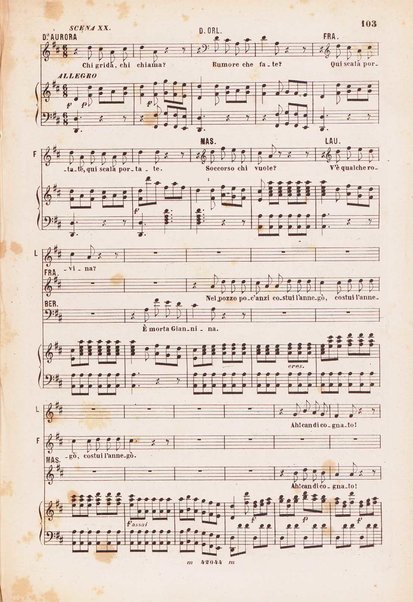 Giannina e Bernardone : dramma giocoso in due atti / musica di Domenico Cimarosa ; riduzione [per canto e pianoforte] del marchese F. D'Arcais