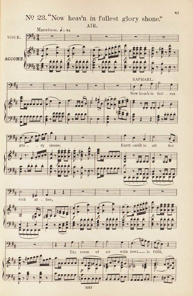 The creation : an oratorio / music by Joseph Haydn ; vocal score with a separate accompaniment for the organ, or pianoforte arranged by Vincent Novello