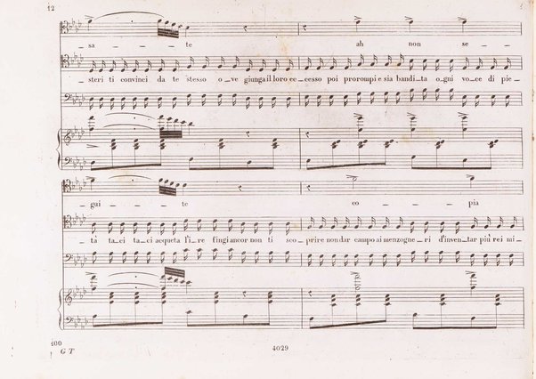 La straniera : melodramma / posto in musica da V. Bellini ; °ridotta con accompagnamento di piano forte dal sig maestro Luigi Truzzi!