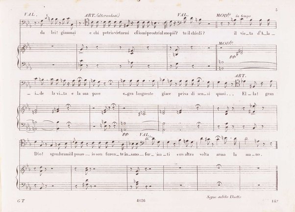 La straniera : melodramma / posto in musica da V. Bellini ; °ridotta con accompagnamento di piano forte dal sig maestro Luigi Truzzi!