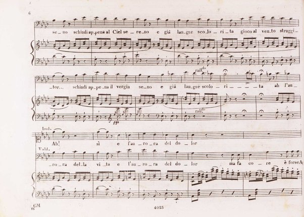 La straniera : melodramma / posto in musica da V. Bellini ; °ridotta con accompagnamento di piano forte dal sig maestro Luigi Truzzi!