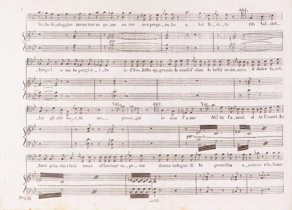 La straniera : melodramma / posto in musica da V. Bellini ; °ridotta con accompagnamento di piano forte dal sig maestro Luigi Truzzi!