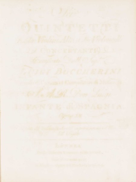 Sei quintetti per due violini, alto, et due violoncelli, concertanti. Violino primo