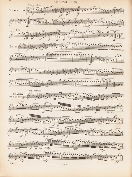 Contient les 5 celèbres quintours no. 4-8. 1 Violino primo