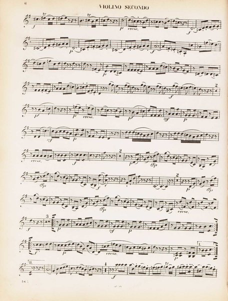 Contient les 5 celèbres quintours no. 4-8. 1 Violino secondo